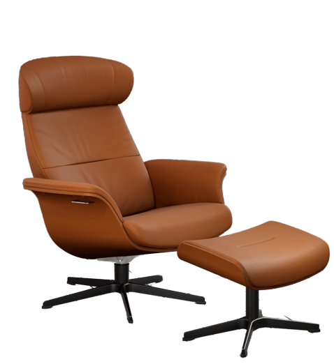 Butaca TimeOut Cognac con reposapies